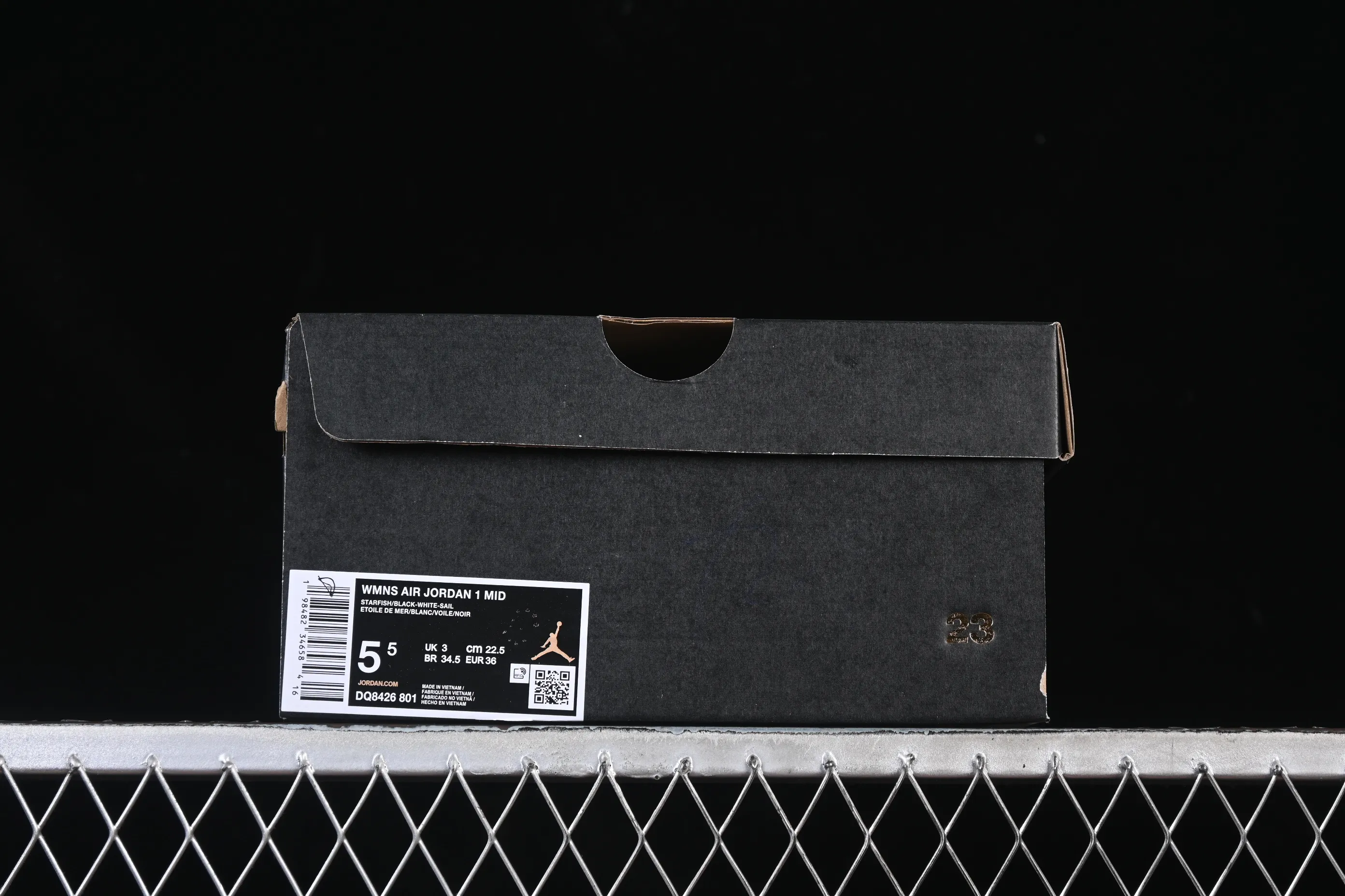 All categories Air Jordan Jordan series basketball shoes Air Jordan 1 Mid Air Jordan 1 Mid AJ1 Joe 1 black and white orange mid-top cultural and casual sneakers DQ8426-801